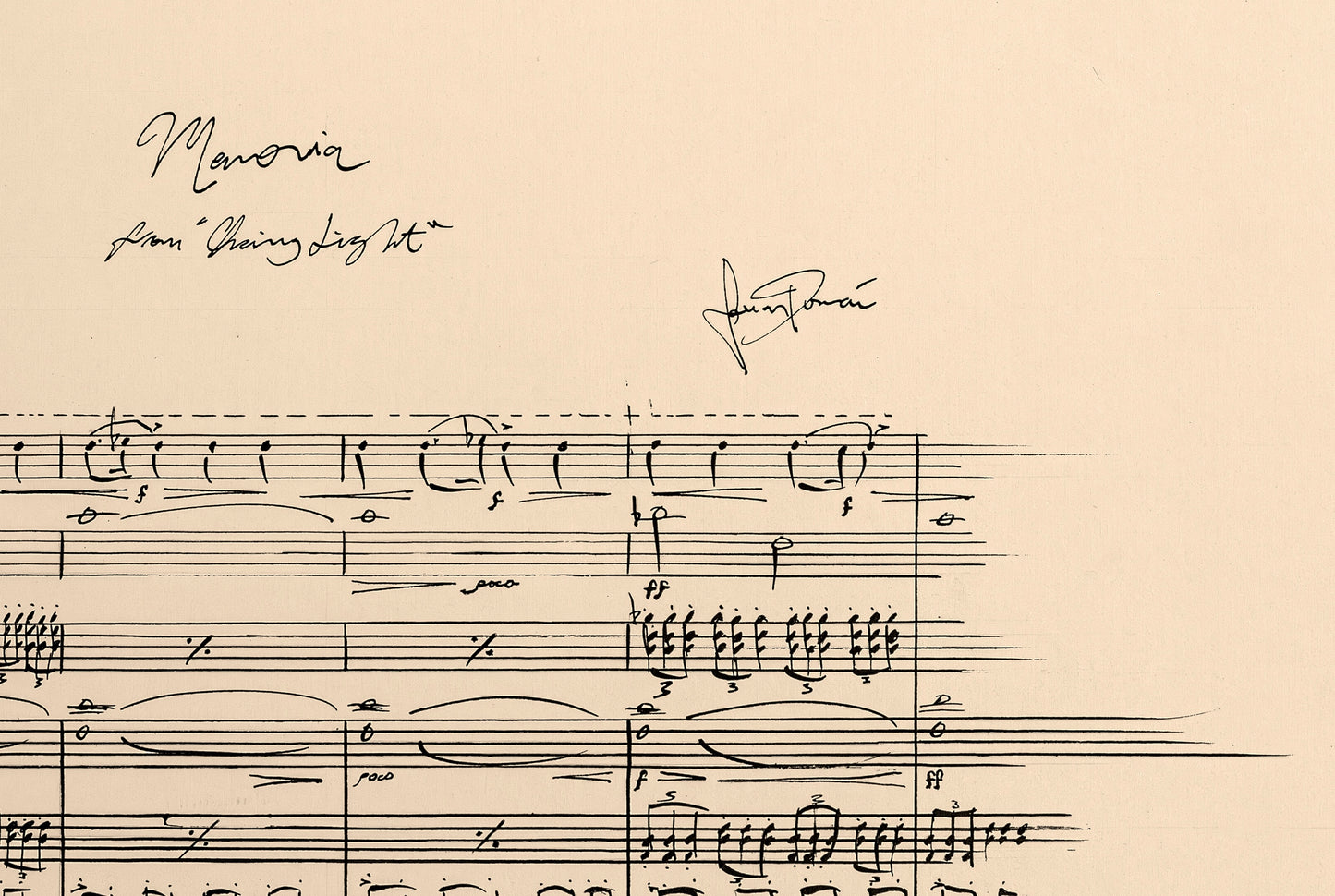 Memoria - Score Autograph Print (LIMITED EDITION)