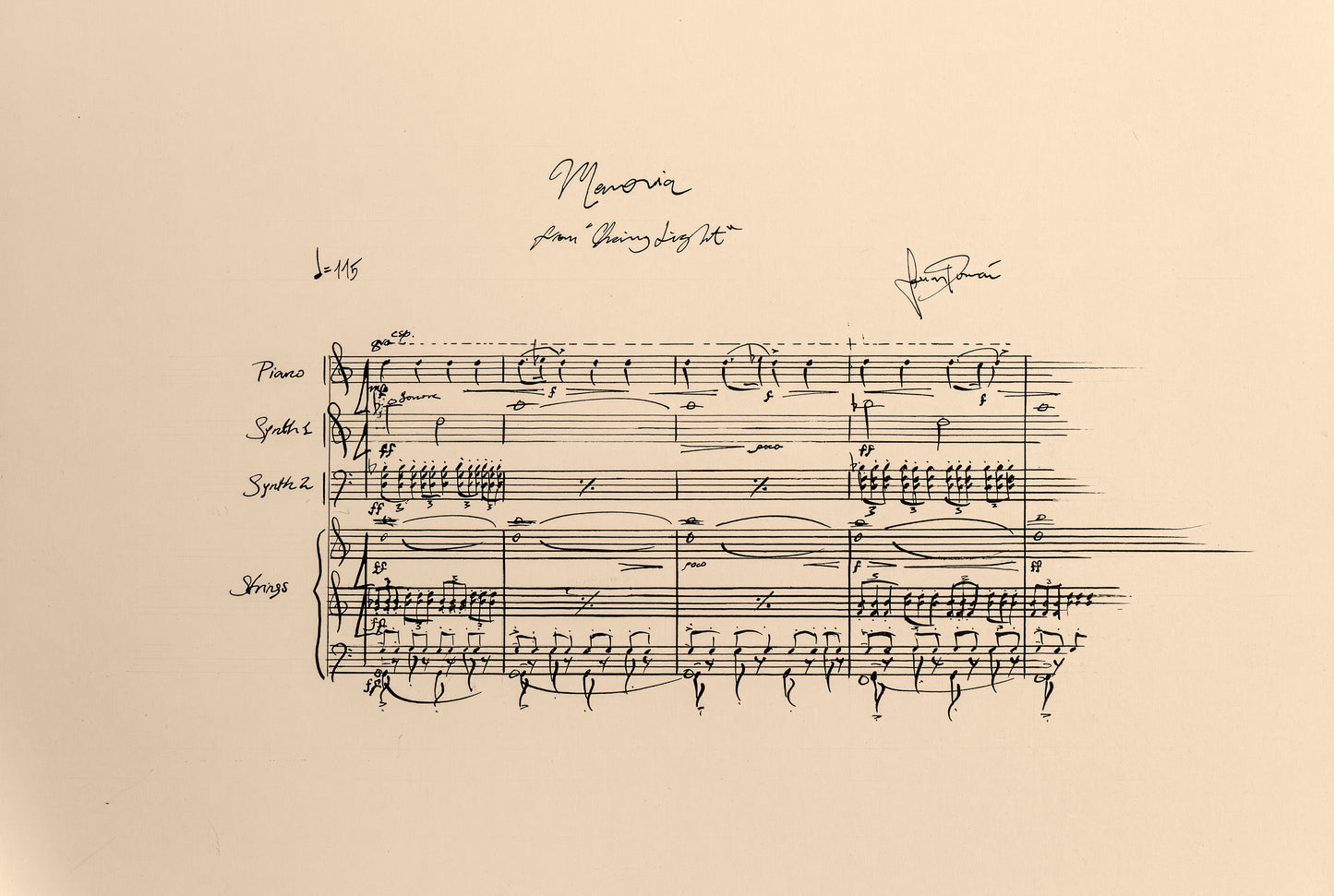 Memoria - Score Autograph Print (LIMITED EDITION)